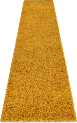Produktbild von Teppich, Läufer SOFFI shaggy 5cm gold - in die Küche, Halle, Korridor Gelb 80x200 cm