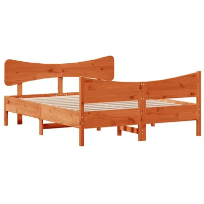 Produktbild von Massivholzbett ohne Matratze Wachsbraun 160x200 Kiefernholz
