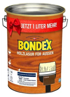 Produktbild von Bondex Holzlasur außen Nussbaum 5L