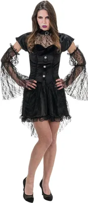 Produktbild von Vampiress Kostüm "Lady Bella" für Damen | Schwarz Variante: S