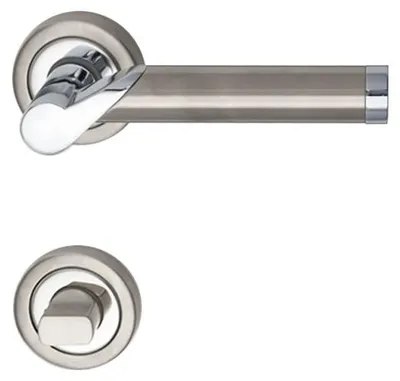 Produktbild von Baumanti Rhein Rosettengarnitur Bicolor poliert/matt (Lochung: WC) Lochung: WC