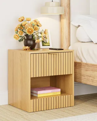 Image de Table de chevet en bois avec tiroir, pour enfants