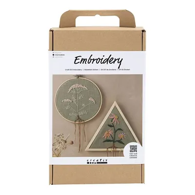 Produktbild von Creativ Company Stickerei Bastelset - Starterset Stickrahmen Blumen