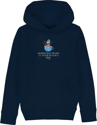 Produktbild von Mr. & Mrs. Panda Kapuzen-Sweater Nachtfalter Schaumbad 7-8 Jahre (122/128) - French Navy - Geschenk, Baden, Kinderbekleidung, Tasse, WC, Hoodie, Sweater, Sweatshirt, Bad