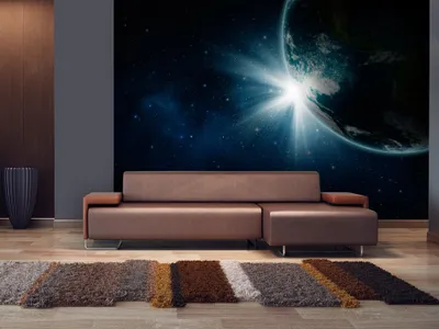 Produktbild von Vlies Fototapete 400x280 cm Tapeten Wandtapete XXL Erde Earth Kosmos Planet Planeten Galaxis Himmel f-A-0090-a-a