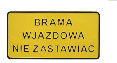 Immagine prodotto di Tavola di dimensioni 15 x 29 cm - Non ostruire l'ingresso - Cinghie C1