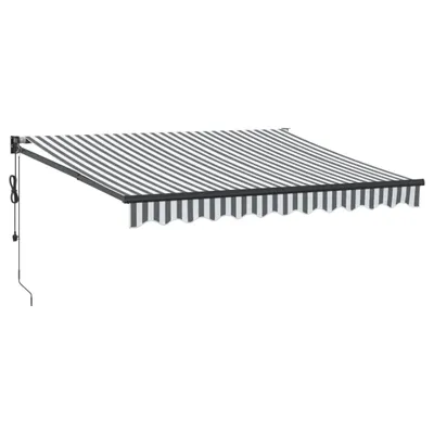 Produktbild von vidaXL Markise Einziehbar Anthrazit und Weiß 3x2,5 m Stoff & Aluminium