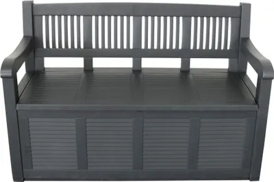 Produktbild von Pro Garden Pro Gartenbank mit Aufbewahrungsbox / Kissenaufbewahrungsbank -130x60x85cm -Schwarz