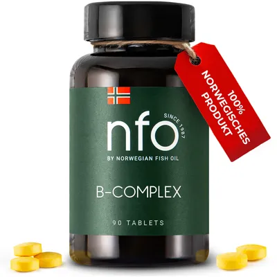 Immagine prodotto di NFO Vitamine del complesso B per l'energia e il metabolismo, vitalità naturale [90 compresse]