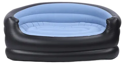Produktbild von Aufblasbare Bank - Bequeme Luftbank - Tragbarer Aufblasbarer Stuhl - PVC/Velours - Mit Reparaturpatches