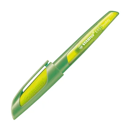 Produktbild von Schulfüller mit Anfänger-Feder A - STABILO EASYbuddy in limette/grün - Schreibfarbe blau (löschbar) - Einzelstift - inklusive Patrone