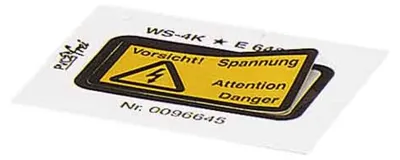 Produktbild von Phoenix Contact 1004513, Rechteck, Schwarz, Gelb, Folie, Polyethylen, Selbstklebend, 32 mm, 32 mm