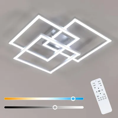 Produktbild von Mckalen Deckenleuchte LED Dimmbar, 40W 4500LM Deckenleuchte LED Modern Silber, G