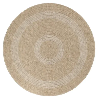 Image de Comilla Nipu tapis extérieur/intérieur rond Ø 80cm beige