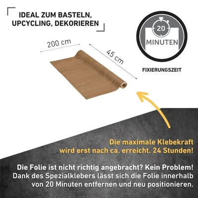 Produktbild von Perfect Fix® Klebefolie Eiche mittel - 67,5x200cm