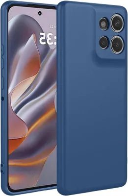 Produktbild von Silikonhülle für Smartphone mit flexibler TPU-Schutzfolie - Blau
