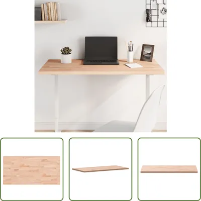 Produktbild von The Living Store Tischplatte 100x50x2,5 cm Rechteckig Massivholz Buche