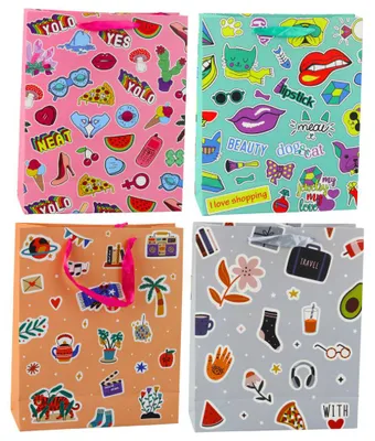 Immagine prodotto di Adesivi per sacchetti regalo, timbri colorati, 32 x 26 x 12 cm