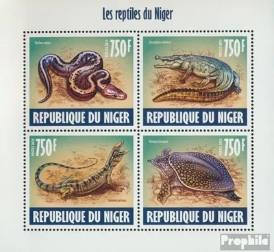 Produktbild von Briefmarken Niger 2013 Mi 2426-2429 Kleinbogen (kompl. Ausg.) postfrisch Reptilien