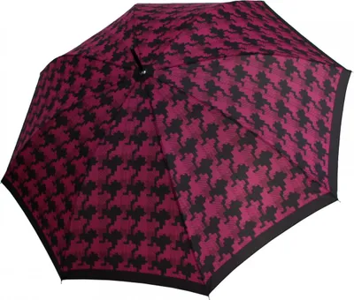 Produktbild von Stockschirm Damenregenschirm Automatik Hahnentrittmuster Violett Pierre Cardin