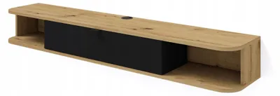 Productafbeelding van TV-kast Icarus 156, eikenhout "Artisan", zwart, mat
