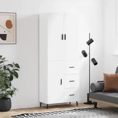 Obrázek produktu pro vidaXL Highboard White 69,5x34x180 cm výrobek z odvozeného dřeva