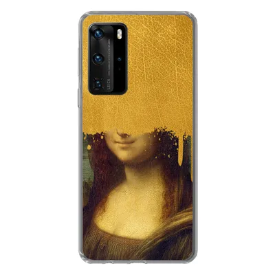 Produktbild von MuchoWow® Handyhülle Schutzhülle Hülle für Huawei P40 Pro Mona Lisa - Da Vinci - Gold Silikon Softcase Handy Hülle - Schutz