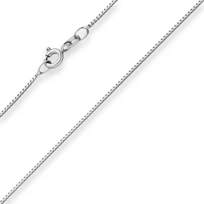 Produktbild von 0,8mm Veneziakette Goldkette Collier Halskette aus 585 Gold Weißgold 40cm