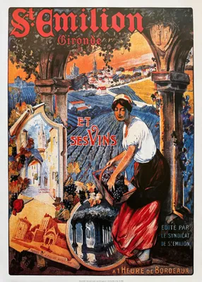Immagine prodotto di Saint-Émilion e i suoi vini - Gironda - 50x70 cm Poster
