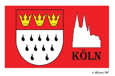 Produktbild von Flagge Köln Nationen Fanartikel ca. 150 x 90 cm Zubehör Karneval
