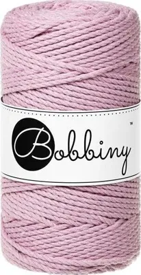 Produktbild von Bobbiny 3PLY Macramé Rope 3 mm 100 m Dusty Rose Schnur