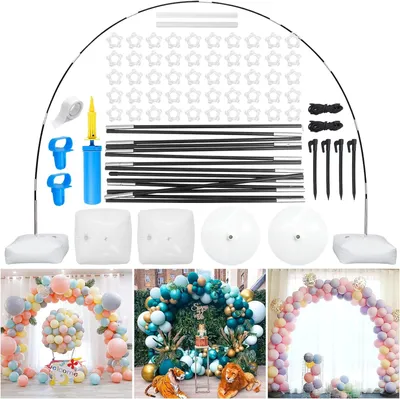 Produktbild von Ballonbogen-Kit, Luftballon Bogen, Wiederverwendbares, Ballon Girlande mit Basis, Hochzeitsbogen, Einstellbare Luftballon Bogen, Party Dekoration