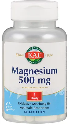 Produktbild von KAL Magnesium 500 mg Tabletten, 60 St. Tabletten