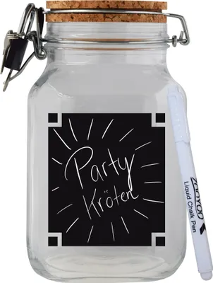 Produktbild von Spardose Geld Geschenk Ideen Beschriftung Transparent Größe XL 2 Liter