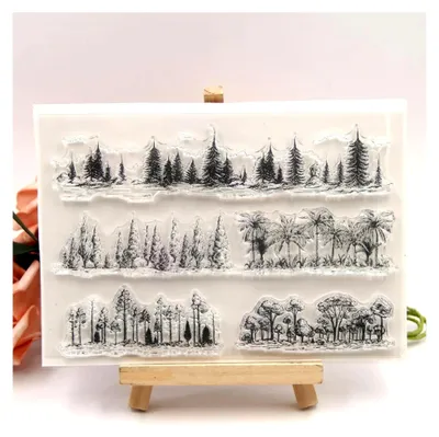 Produktbild von Transparente Stempel für die Kartenherstellung, 11 x 16 cm, Silikonstempel für Bastelprojekte und Dekoration