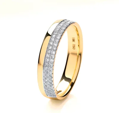 Produktbild von 18 Karat (750) Gold 4mm Slight Court Form Diamant Trauring/Ehering/Hochzeitsring Brillant-Schliff 0.20 Karat HI - SI, 50 (15.9); TRS3683918KYRSK