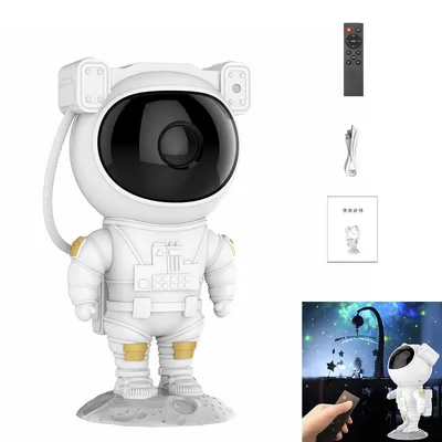 Produktbild von LED Projektor Lampe 360° Nachtlicht mit Fernbedienung und Timer, 120*113*228mm