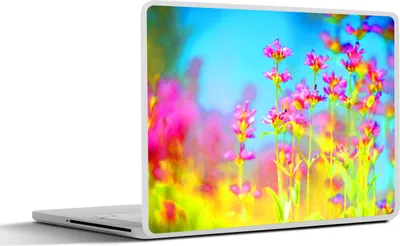 Produktbild von MuchoWow® Laptop Aufkleber Sticker Cover Blumen - Kunst - Psychedelisch 36.5x27.5 cm - Laptop-Sticker