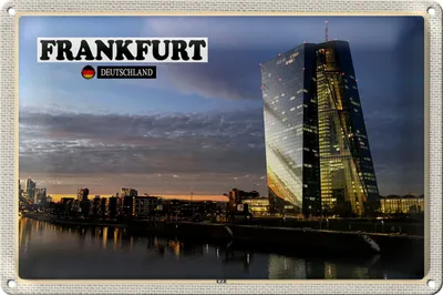 Produktbild von Blechschild Städte Frankfurt Deutschland EZB Neubau 30x20cm