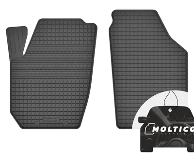 Image de Tapis de sol en caoutchouc avant avec bordure, adaptés à toutes les saisons, pour Skoda Fabia II (2007-2014)