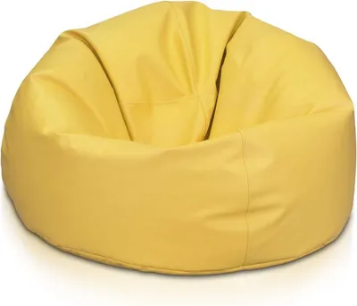 Produktbild von Ecopuf Sakwa, Sitzkissen Sessel Bean Bag, Sitzsack Kunstleder, Kanariengelb E3, L