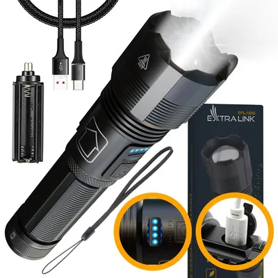 Produktbild von Extralink LED Taschenlampe 1000 lm 500 m USB IPX6