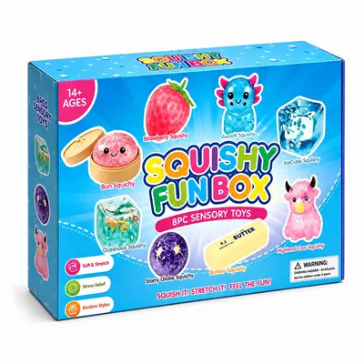 Produktbild von 8er-Set Sensorisches Quetsch-Spielzeug – SQUISHRA Beere & Freunde