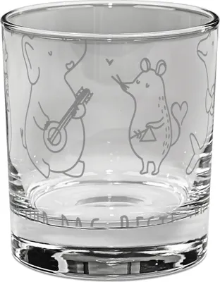 Produktbild von Mr. & Mrs. Panda Glas Big Band - Transparent - Geschenk, gravur, Musik, Tumbler, Elefant, Gitarre, Cocktailglas, Gin, Hund, Gute Laune, Pinguin, Longdrinkglas
