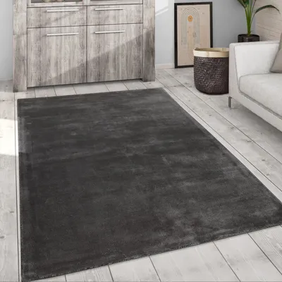 Produktbild von Teppich Wohnzimmer Vintage Kurzflor Handgewebt Modernes Muster Einfarbig Grösse 200x300 cm