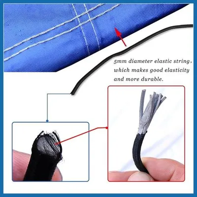 Imagen del producto de Funda protectora para embarcaciones, cuadrada, de color azul, 210D - Resistente a la intemperie y al viento - Accesorios para embarcaciones