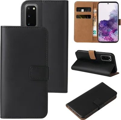 Produktbild von Handy Hülle für Samsung Galaxy S20 Klapphülle Bookcase Flip Cover Handy Tasche Etui Farbe: Schwarz