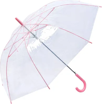 Produktbild von Juleeze JZUM0080P Regenschirm, transparent-rosa, 58 cm