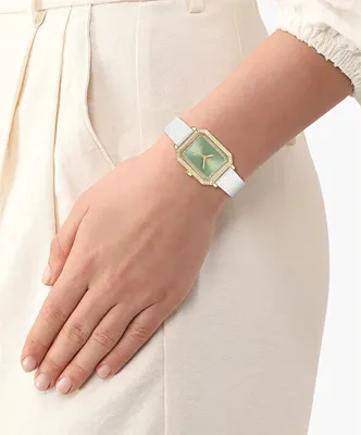 Produktbild von Lacoste Damen Uhr Pariserin 2001443 Gold Grün quadratisches Zifferblatt Kristalle