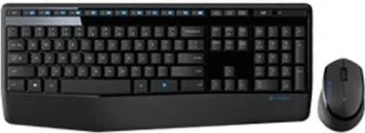 Produktbild von Logitech MK345, Volle Größe (100%), Kabellos, RF Wireless, QWERTY, Schwarz, Maus enthalten
